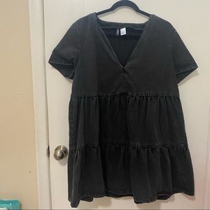 NNT H&M Denim A-Line Dress - Black - Sz L